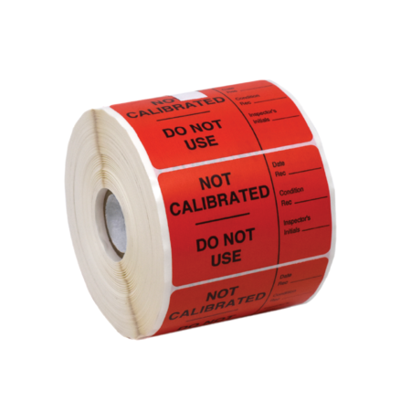 Nevs NOT CALIBRATED DO NOT USE Rec/Condit/Inspect INIT 2"x3" Red w/ blk L-2550